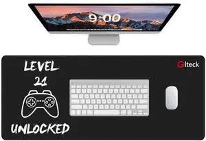 GGLTECK Mouse Pad with 21st Birthday Creative Printing, 36"x16.5" Extended Non-Slip Rubber Mouse Pad with Stitched Edges, Cool 21st Birthday Gifts, Christmas Gifts, A-21-BLACK