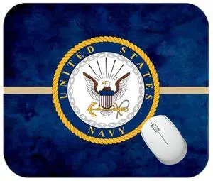 US NAVY Landscape MOUSEPAD, Square Waterproof Mouse Pad Non-Slip Rubber Base Mousepads for Office Laptop or PC, 9.4"x7.9"x0.12" Inch. Gorgeous sublimation design (US NAVY).