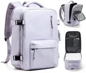 Travel Backpack Women,Carry On Backpack Flight Approved 18x14x8 inches Bag Spirit Airlines Personal ltem,College Sports Hiking Rucksack Waterproof Casual Daypack Laptop Blackpack Men Taro Purple