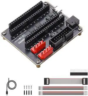 RGB Matrix Adapter Board for ESP32-S3-DevKitC-1 & ESP32-DevKitC V4 Connect with RGB LED Matrix Displays, HUB75 LED Panel Driver Board with Dual Power Input, USB-C/DC 5V Supply, VH-4P Connectors