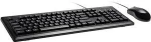 Kensington Mouse-in-a-Box and Keyboard Wired USB Desktop Set (K72436AM), Black