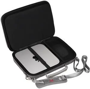 Mchoi Shockproof Carrying Case with Adjustable Shoulder Straps, for Apple Mac mini M1 / Mac mini M2, Apple Magic Keyboard & Magic Mouse, Case Only