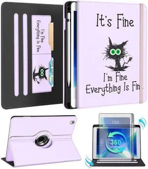Kidcube for iPad Air 3rd Generation Case/Pro 10.5 Inch Case - Women Girls Kid Cute Rotating Stand Folio Cover with Pencil Holder & Card Slot Girly Kawaii Cat Design Cover for iPad Pro 10.5''/Air 3rd