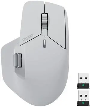 Rapoo MT760 PRO Wireless Mouse, NearLink + Bluetooth 5.0 Multi-Device, 12K DPI, 2K Polling, Ergo for Work & Gaming, 11 Programmable Buttons, On-Board Memory, Quiet Clicks, USB-C, 120 Days Battery Life