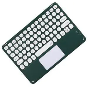 Sunffice Wireless Bluetooth Keyboard,10 inch Portable Rechargeable Keyboard with Touchpad Ultrathin BluetoothKeyboard for iOS/Android/Windows Tablet, Computer and Phone Universal(Dark Green)