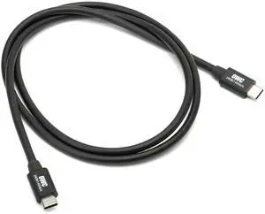 OWC Thunderbolt 4 Cable, Thunderbolt Certified, 1.0 Meter (3.28 ft.), 40 Gb/s Data Transfer, 240W Power Charging, Compatible with Thunderbolt 4, Thunderbolt 3, USB-C, and USB4 Devices, Black