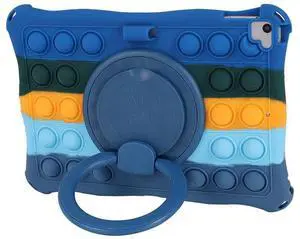 IPad 9th/8th/7th Generation Case, UFAINEI Cute Popit Case for iPad 10.2&10.5 inch with 360° Rotatable Stand & Shoulder Strap, Colorful Deep Blue