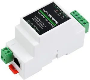 RS232 to RJ45 Ethernet Converter Adapter with POE Function,Rail-Mount RS232 Serial Server, Bi-Birectional Transparent Data Transmission Between RS232 and Ethernet, Support Modbus MQTT TCP/IP