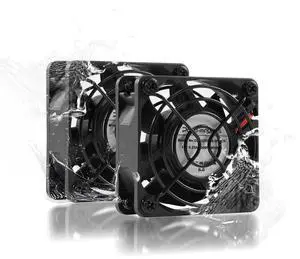 60mm 12V DC Waterproof IP68 Dual Ball High-Speed Computer Cooling Fan for Car Amplifier, Electronics Devices and Cabinet Ventilation - 60x60x25mm 5600RPM 2-Pack