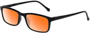 Medspex M Readers 105 Color Therapy Reading Glasses +0.00 Black/FL-41 Rose Unisex Fluorescent Light Sensitivity Chromotherapy Chakra Healing