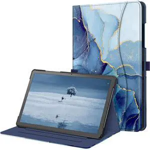 Fintie Case for Samsung Galaxy Tab A9 Plus/A9+ 5G 11 Inch 2023 Model (SM-X210/X216/X218), Multi-Angle Viewing Smart Stand Back Cover with Pocket Auto Wake/Sleep, Ocean Marble
