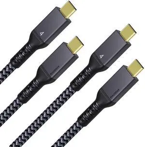 Maxonar 2 Packs Long 10FT Thunderbolt 4 Cable with 40Gbps Data Sync/240W Charging and 8K for Thunderbolt 4/3, USB4, and USB C Devices