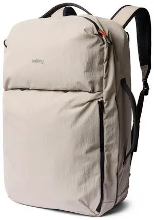 Bellroy Lite Travel Pack 38L (carry-on backpack, large travel backpack for international travelers, with laptop pocket, interior packing cells and tuck-away shoulder straps) - Ash