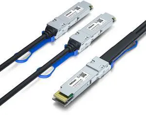 10Gtek 200GbE to 2x100GbE Splitter DAC, QSFP-DD to 2xQSFP28 (8CHx25G to 2x4CHx25G), 2.5-Meter