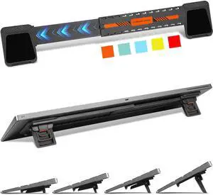 MEKASS Computer Keyboard Stand for Desktop, Adjustable Keyboard Riser, Extendable Holder, Non Slip, Ergonomic Office Desk Accessories for Flat-Back Keyboard Only (Orange)