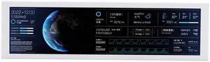 Yoqanr 8.8" Sensor Panel PC Temperature Display,Computer Temp Monitor, PC Accessories,Type-C+PH Interface,Mini Computer Secondary Screen Monitoring CPU,RAM,GPU,SSD Performance and So On(White)