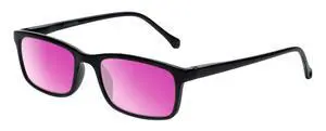 Medspex M Readers 105 Color Therapy Reading Glasses +0.50 Black/Passion Purple Unisex Fluorescent Light Sensitivity Chromotherapy Chakra Healing