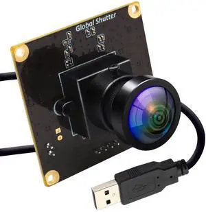 Hotpet High Speed 1080P Wide Angle Global Shutter USB Camera Module 1200P 90FPS Webcamera for Computer Mini UVC Webcam Board with 2.9mm Lens PC Webcam Golf Swing Camera for Raspberry Pi 3D Printer
