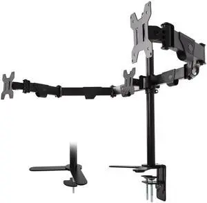 Adjustable Monitor StandHeavy Duty VESA MountAccommodates 3 Screens 17 to 32 InchesErgonomic Screen Holder with Tilt/Rotation FunctionEach Stand Holds 19.8 LBS