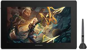 GAOMON PD1621 15.6 Inch 4K Finger Touch Screen Drawing Tablet 105% NTSC Full-Laminated Anti-Glare Pen Display with New Generation Pen for Professional Artists