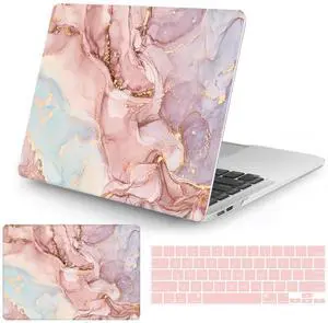 Watbro Compatible with MacBook Pro 13 inch Case 2020 2019 2018 2017 2016 Release M1 A2338/A2289/A2251/A2159/A1989/A1706/A1708 Laptop Hard Shell Case & Keyboard Cover,Colorful Marble