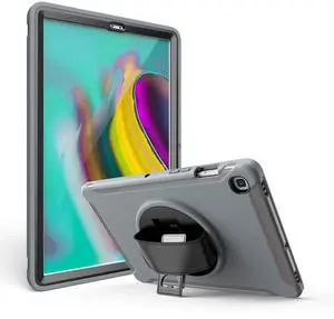 Dteck Galaxy Tab S5e Case 2019,Heavy Duty Full-Body Rugged Shockproof Protective Case with Rotating Kickstand Hand Strap for Samsung Galaxy Tab S5e 10.5 Inch 2019 Tablet SM-T720/SM-T725,Gray