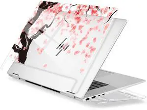 Premium Crystal Clear Case for HP Envy x360 16-inch 2-in-1 Laptop 2024 Release, Creative Patterns Ultra-Slim Lightweight Scratch-Resistant Hard Shell with Professional Protection, Cherry Blossoms