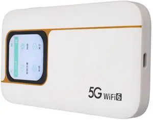 5G Mobile Hotspot, WiFi 6 2.4GHz 5.8GHz Portable Router with Sim Card Slot, 16 Connected Devices, IP67, 7100mAh, Touch Screen, Pocket Hotspot for Travel