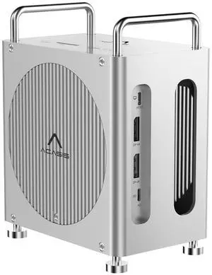 ACASIS 40Gbps Mac mini M4 Dock with Dual-Bay NVMe SSD Enclosure, 11-1 Workstation for Mac mini M4 and M4 Pro, Docking Station with DP 4K60Hz, 3XUSB-A10G, PD 30W, SD/TF4.0, Support Dual SSD B+M M-Key