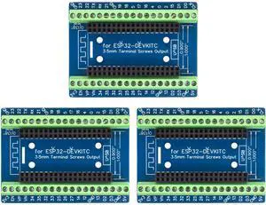 risingsaplings 3pcs ESP32 Terminal Breakout Board 38 Pins GPIO Expansion Board Compatible for ESP32-DevKitC 0.9" or 1.0" Size Module