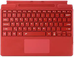 Zoof Keyboard for Microsoft Surface Pro Copilot+ (11th Edition) / Pro 11 / Pro 10 / Pro 9 / Pro 8 / Pro X, 13 inch, Detachable Type Cover with Touchpad, 7-Color Backlit & Pen Holder (Red)