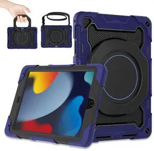 ROISKIN for iPad 6th 5th Generation Case 9.7 Inch, Pro 9.7, Air 2 with 360 Kickstand Hand Strap [Screen Protector, 15ft Drop Protection] Heavy Duty Air 2 /Pro 9.7 / iPad 6th 5th Gen Case for Kids