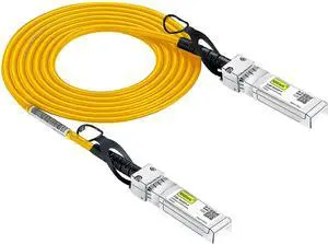 [Yellow] Colored 10G SFP+ DAC Cable - Twinax SFP Cable for Cisco SFP-H10GB-CU3M, Meraki MA-CBL-TA-3M, Fortinet, Supermicro, Netgear Devices, 3-Meter(10ft)