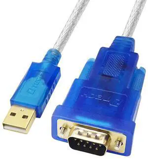 DTECH 10 Feet USB 2.0 to RS232 DB9 Serial Port Adapter Cable with FTDI Chipset Supports Windows 11 10 8 7 and Mac Linux