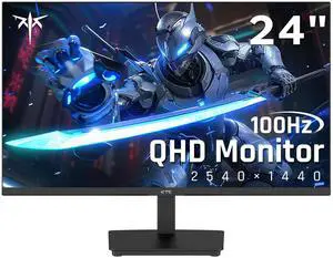 KTC 24 Inch QHD 2560x1440 IPS Computer Monitor, 100Hz Zero-Frame 2K Gaming Office Monitor, Adaptive Sync, HDR10, VESA, Tilt Adjustable, Low Blue Light, DisplayPort, HDMI, H24T27