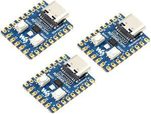 3PCS RP2040-Zero Mini Board, Pico-Like MCU Board Based on Raspberry Pi MCU RP2040, Dual-Core Arm Cortex M0+ Processor, Onboard 2MB Flash Memory, Type-C USB Connector, Support C/C++MicroPython