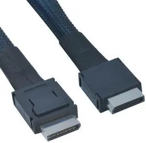 LetLinkSo Oculink Cable PCIe 4.0 SFF-8611 4i Male Extension Cable for Oculink eGPU onexGPU Mini PC SSD, 0.6 feet (20 cm)