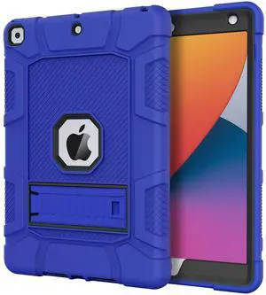Azzsy Case for iPad 9th Generation/iPad 8th Generation/iPad 7th Generation (10.2 Inch, 2021/2020/2019 Model), Slim Heavy Duty Shockproof Rugged Protective Case for iPad 10.2 inch, Blue