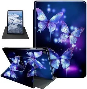 BFDHGQZC Purple Butterflies Pattern Case for iPad 10.2 iPad 9th Generation 2021/ iPad 8th Generation 2020/ iPad 7th Generation 2019,360 Degree Rotating Stand Protective Cover with Auto Sleep/Wake