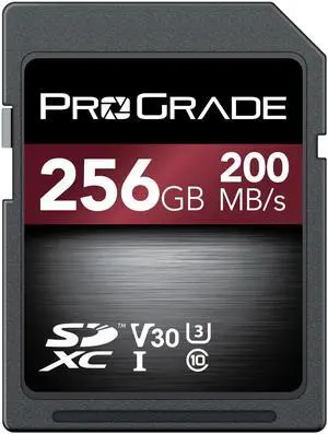 ProGrade Digital SD UHS-I (256GB) Card V30  Up to 200MB/s Read Speed | for Professional Vloggers, Filmmakers, Photographers & Content Curators