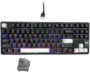 Womier F87 Black Keyboard 75% with Volume Scroll Wheel Mechanical Gaming Keyboard,Hot Swappable Custom Keyboards with PBT keycaps,Pre-lubed Stabilizer for Mac/Win,RGB Backlit,WOB