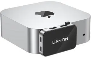 UANTIN 6-Port Dock for Mac mini M4/ M4 Pro | 10Gbps High-Speed Mac mini Hub Adapter with 2*USB-A/ 2*USB-C/SD TF 3.0 Card Reader | Compact One-Piece Design | Plug & Play