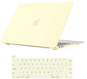 Se7enline Compatible with MacBook Pro 13 inch 2024/2023/2022/2021/2020 Hard Laptop Cover for MacBook Pro 13-inch Model M1/M2 A2338/A2251/A2289 with Touch Bar with Keyboard Skin, Mellow Yellow