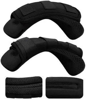 ZINMARK 2-Pack Shoulder Pad Ultra-Thick Tactical Vest Cushion for Laptop Bags, Messenger Bags, Briefcase Bags, Luggage Bags, Tool Bags, Travel Bags and Most Bags, Black