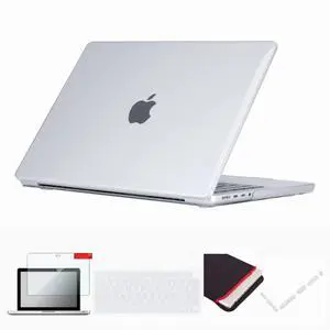Se7enline Compatible with Clear MacBook Pro 14 inch Case 2021-2024 Cover Mac Pro 14-inch A2442 A2779 A2918 A2992 A3112 A3401 M4 M3 M2 M1 Pro/Max&Keyboard Protector&Sleeve&Screen Protector&Dust Plug