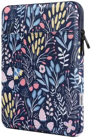 TiMOVO 9-11" Tablet Sleeve Bag for iPad 11-inch A16 2025, iPad 10th Gen. 10.9", iPad 10.2", iPad Air 11/5th/4th Gen. 10.9", Galaxy Tab A9 Plus 11", Protective Bag Fit Smart Keyboard, Colorful Flower