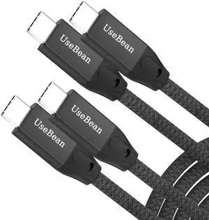 UseBean USB C to USB C Cable 100W 3.3FT(2 Pack), 4K Video USB C 3.2 Gen 2X2 20Gbps Data Cable, Type-C PD Fast Charging Cord for iPhone 15, MacBook, iPad Pro, Galaxy S24/S23 Ultra, Switch, Pixel