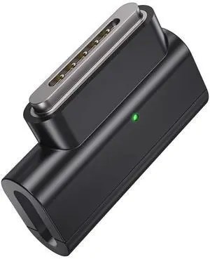 Lanhiem 140W PD Quick Charge USB C to Magnetic 3 Adapter, Compatible with Magsafe 3 with LED Indicator Light for MacBook Pro 2024/2023/2021 (M1/M2/M3/M4), MacBook Air 2022/2024(M3/M2), Gray