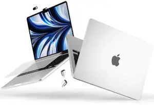 Loyrina Compatible with New MacBook Air 15 inch Case A3241 A3114 A2941, Ultra-Thin & Anti-Fingerprints Case for 2025 MacBook Air 15.3 with M4 M3 M2 Chip & Retina Display Touch ID, Transparent