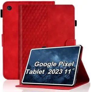 Varohix Case for Google Pixel Tablet 11 inch 2023 Magnetic PU Leather Folio Adjustable Stand Case with Card Holder Multi-Angle Viewing Flip Cover for Pixel 11" - Red